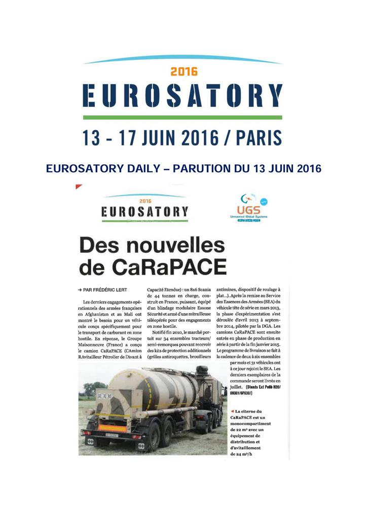 Eurosatory Daily 13 juin 2016