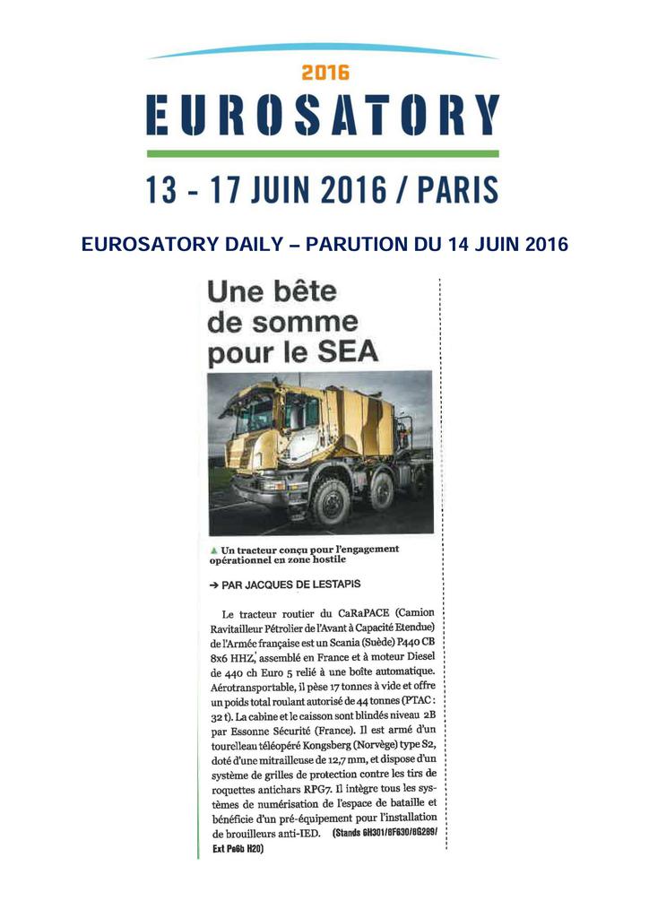 Eurosatory Daily 14 juin 2016