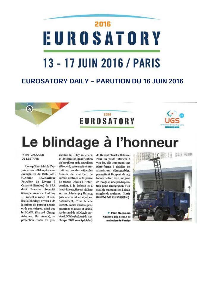 Eurosatory Daily 16 juin 2016