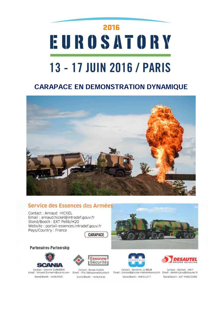 Eurosatory 2016 - Démonstration dynamique programme