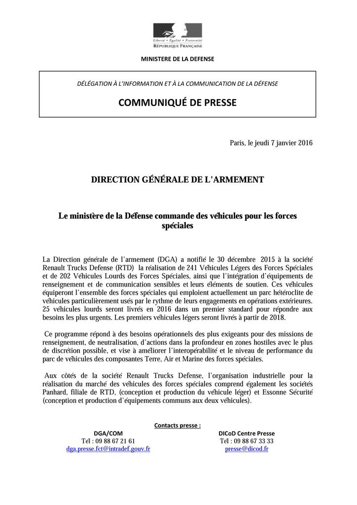 JOURNAL OFFICIEL DGA 07/01/2016